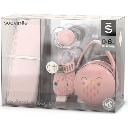 Suavinex Bonhomia Roze cadeauset, 0–6 maanden