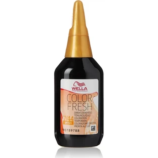 Wella Color Fresh nr 7/44 – intensywny średni miedziany blond – gotowa do użycia farba do włosów do bezpośredniego stosowania, 75 ml