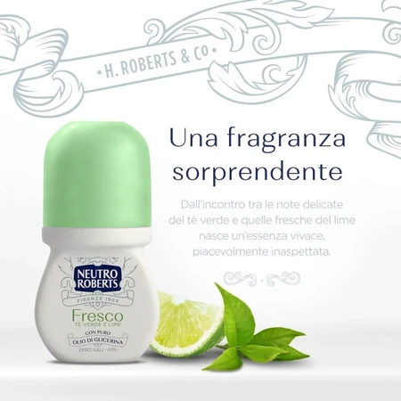 Neutro Roberts Té verde fresco y lima - Desodorante en roll-on, 50 ml