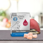 Platinum Dog Menu: Vis en kip - Volledig voer voor volwassen honden, 375 g