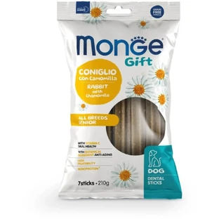 Monge Gift Rabbit mit Kamille – 7 Zahnpflegesticks für ältere Hunde