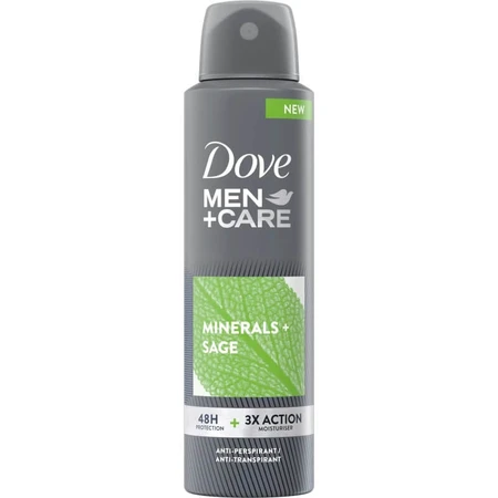 Dove Man+care Minéraux + Sauge - Déodorant en spray 150 ml