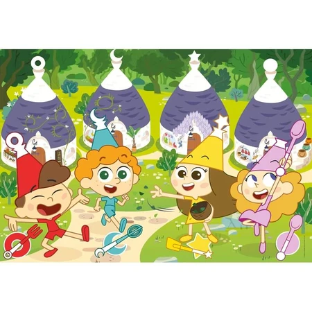 Clementoni Trulli Tales-puzzel, 104 stukjes, 62 x 42 cm