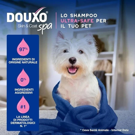 Ceva Animal Health Douxo, S.p.A. – Beruhigendes, feuchtigkeitsspendendes Shampoo für empfindliche und juckende Haut, 250 ml