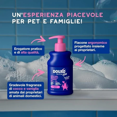 Ceva Animal Health Douxo, S.p.A. – Beruhigendes, feuchtigkeitsspendendes Shampoo für empfindliche und juckende Haut, 250 ml