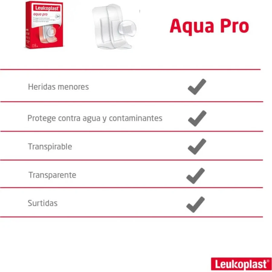 Leukoplast Aqua Pro Waterproof Bandages - 20 Assorted Bandages