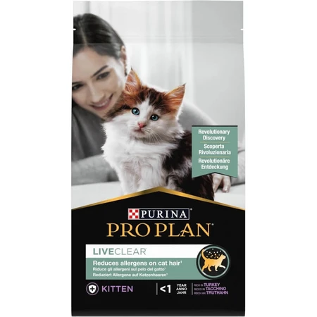 Purina Pro Plan LiveClear Pavo - Alimento completo para gatitos, 1,4 kg