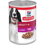 Hill’s Science Plan Adult cu carne de vită – hrană completă pentru câini adulți cu vârsta cuprinsă între 1 și 6 ani, 370 g