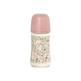 Suavinex Wonderland – Babyflasche mit Silikonsauger (mittlerer Durchfluss) – 270 ml, rosa Liberty-Muster
