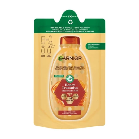 Garnier Honey Treasures - Shampoo for Fragile Hair - Refill, 250 ml