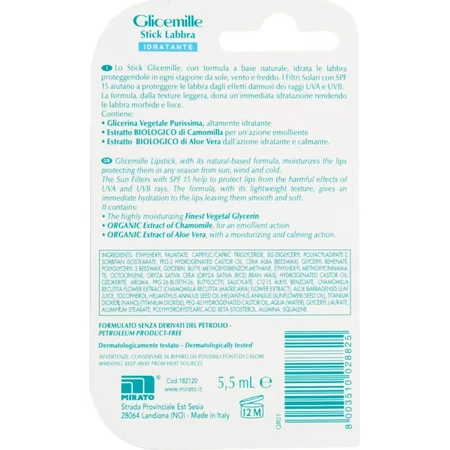 Glicemille Hydraterende lippenbalsem SPF 15