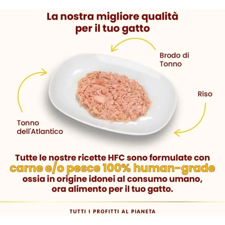 Almo Nature HFC Atún del Atlántico para gatos esterilizados - Alimento complementario para gatos adultos esterilizados o menos activos, 50 g