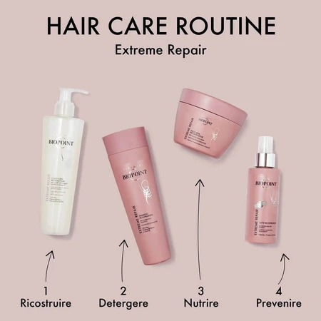 Biopoint Extreme Repair Shampoo for Damaged Hair, 200 ml