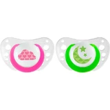 Chicco Physio Air Lumi 6–16 Monate – 2 Silikon-Schnuller – verschiedene Farben