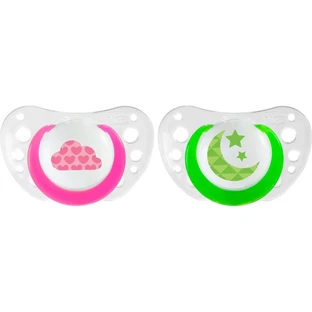 Chicco Physio Air Lumi 6–16 maanden – 2 siliconen fopspenen – diverse kleuren