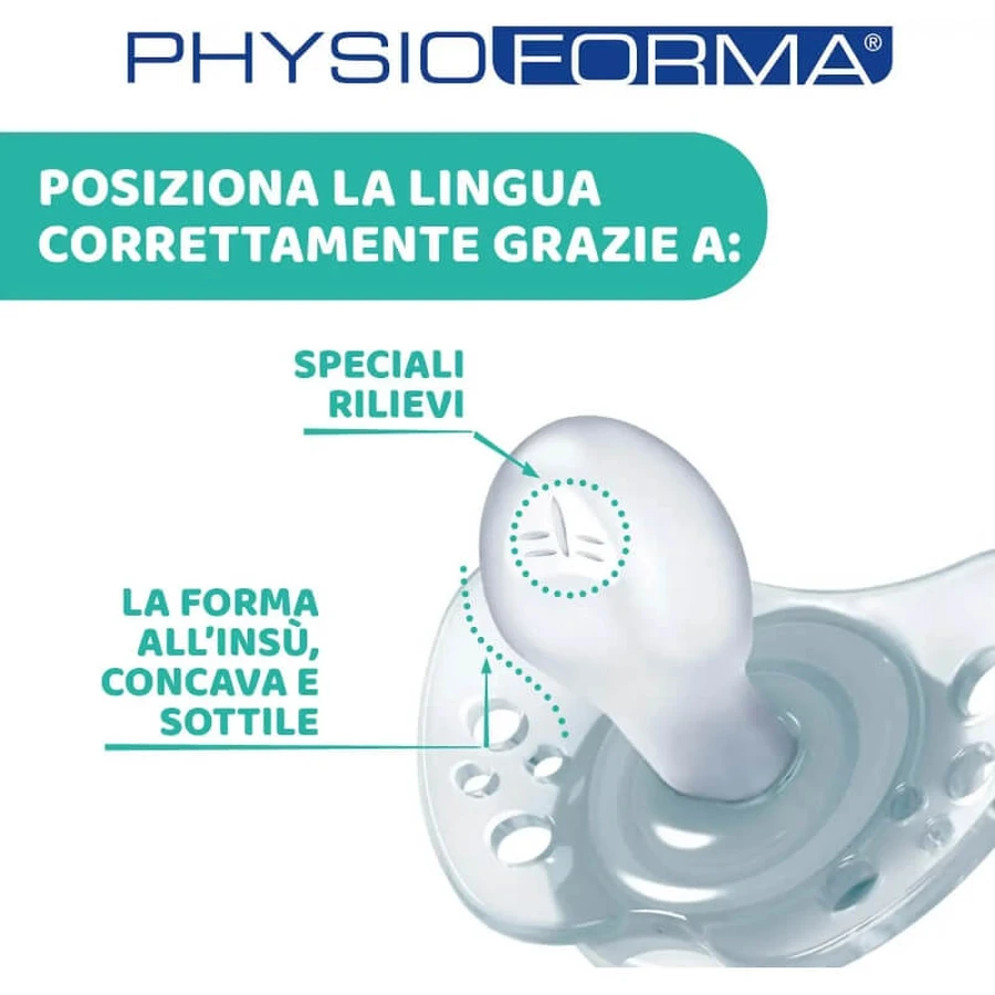 Chicco Physio Air Lumi 6–16 maanden – 2 siliconen fopspenen – diverse kleuren