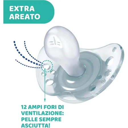 Chicco Physio Air Lumi 6–16 maanden – 2 siliconen fopspenen – diverse kleuren