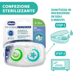 Chicco Physio Air Lumi 6–16 maanden – 2 siliconen fopspenen – diverse kleuren