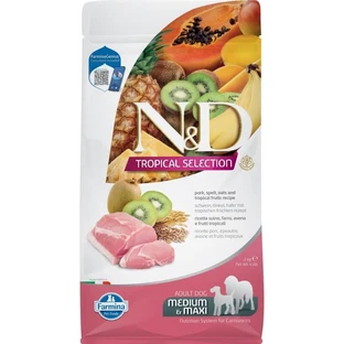 Farmina N&amp;d Dog Tropical Selection Medium Maxi Pork - Complete Food for Adult Dogs, 2 kg