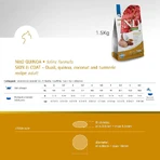 Farmina N&amp;d Quinoa Skin &amp; Coat, Caille, Noix de coco et Curcuma - Aliment complet pour chats adultes, pour la peau et le pelage, 1,5 kg