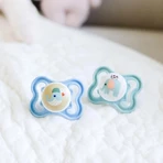 Mam Air Night - 2 Silicone Pacifiers, Size 16+, Light Blue