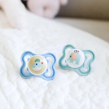 Mam Air Night - 2 Silicone Pacifiers, Size 16+, Light Blue