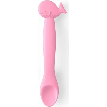 Suavinex Whale - Silicone Spoon - Pink