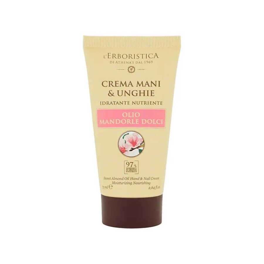 L'erboristica Sweet Almond Oil - Moisturizing and Nourishing Hand &amp; Nail Cream 75 ml