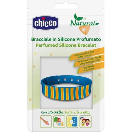 Chicco Natural - Pulsera repelente de mosquitos de silicona perfumada