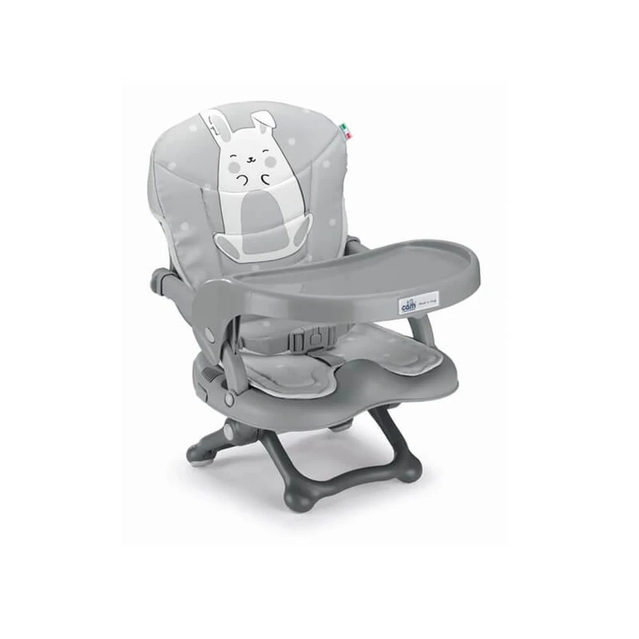 Cam Smarty Pop - Booster Seat for Children Ages 6–36 Months, Gray Rabbit Design
