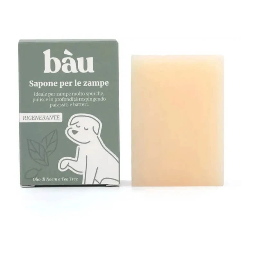Bau Cosmetics Regenerating Paw Soap with Neem and Tea Tree Oil, 100 g