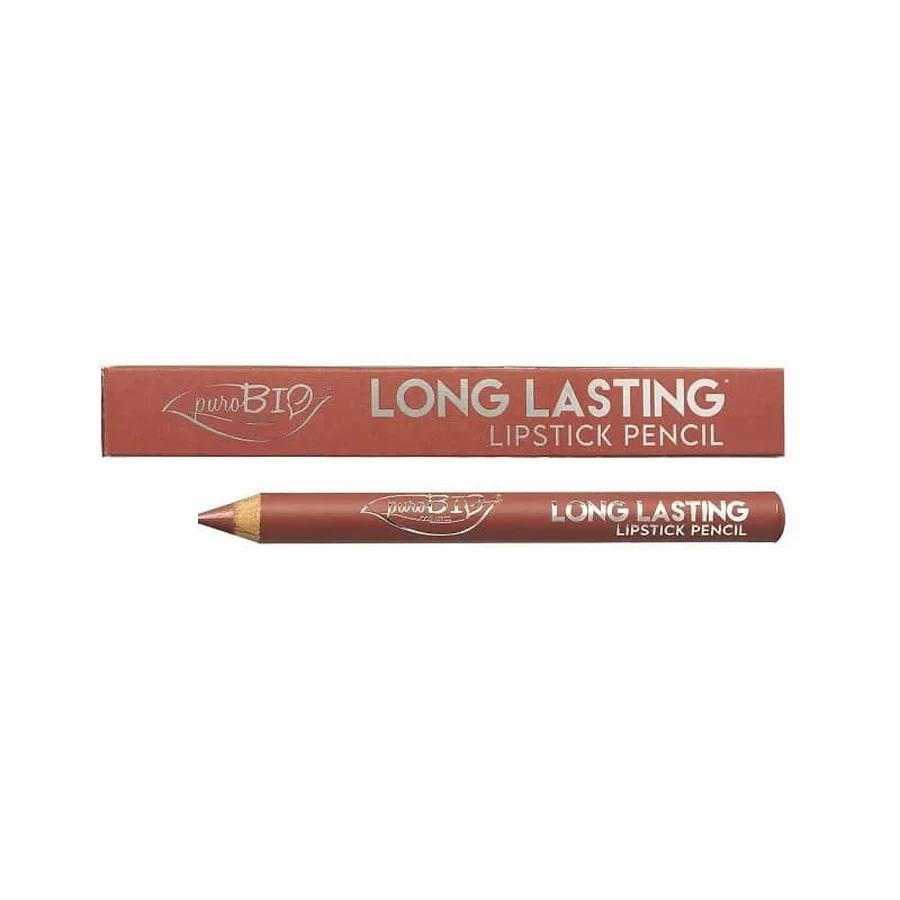 Lápiz de labios de larga duración Purobio - Lápiz de labios n.º 017L Peachy Nude