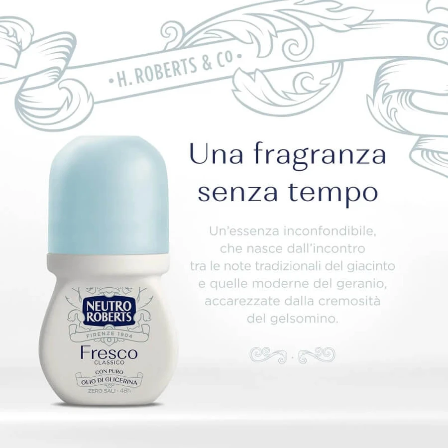 Neutro Roberts Fresco Classico - Desodorante en roll-on, 50 ml