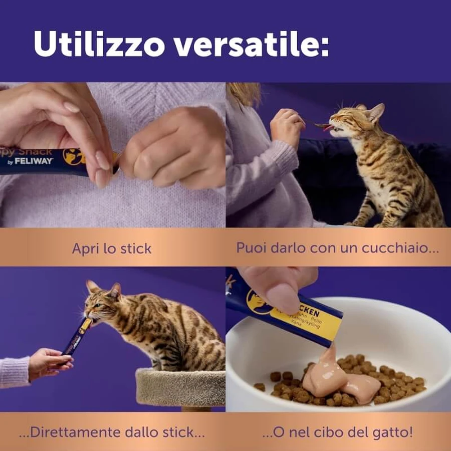 Ceva Animal Health Feliway Happy Snack met kip – 15 staafjes voor katten, elk 15 g