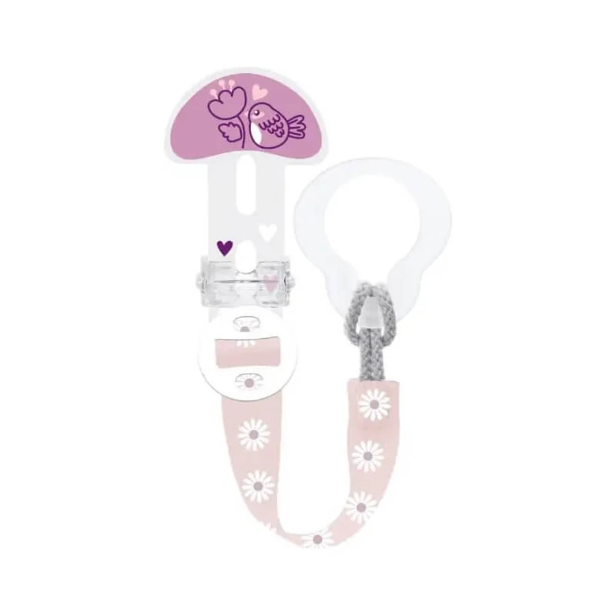 Mam Clip&amp;cover - Portchupetes - Rosa con estampados variados