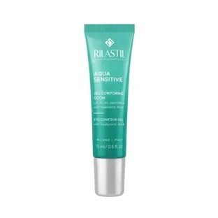 Rilastil Aqua Sensitive - Hydraterende ooggel tegen wallen en donkere kringen, 15 ml