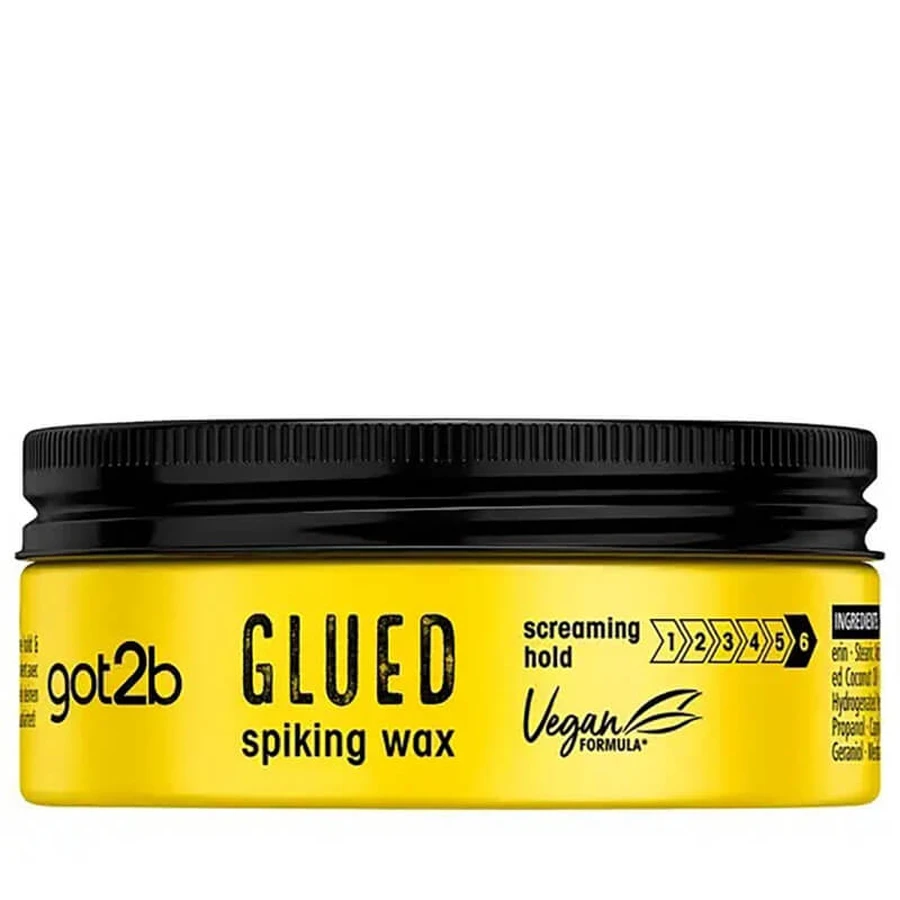 Cera para peinar Got2b Spiking Wax - Vegana, fijación extra fuerte, cera para peinar y remodelar el peinado, 75 ml