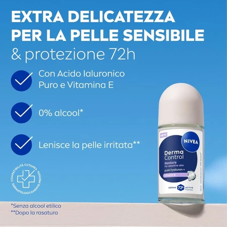 Nivea Derma Control Restore - Protective Fragranced Roll-On Deodorant, 50 ml
