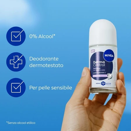 Nivea Derma Control Restore - Protective Fragranced Roll-On Deodorant, 50 ml