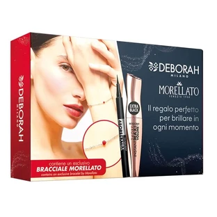 Set de belleza Deborah y Morellato n.º 07: máscara de pestañas «Instant Maxi Volume Extra Black» + delineador de ojos de 48 horas + pulsera
