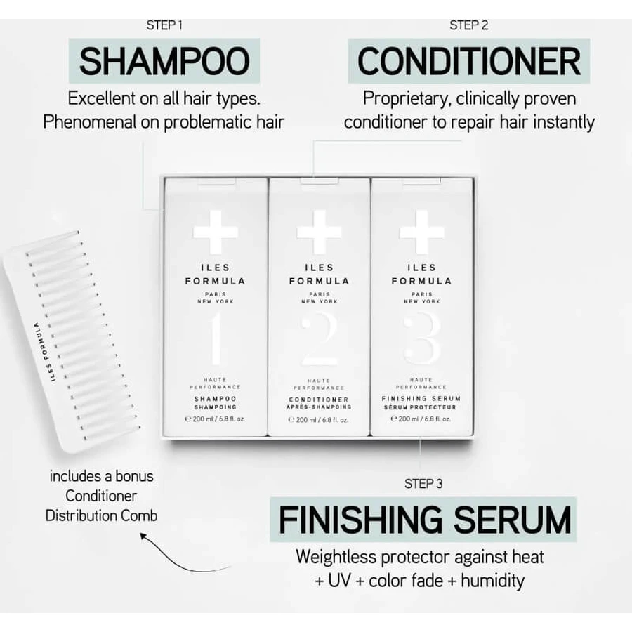 Colección Signature de Iles Formula - Set de regalo de productos revitalizantes para el cuidado del cabello