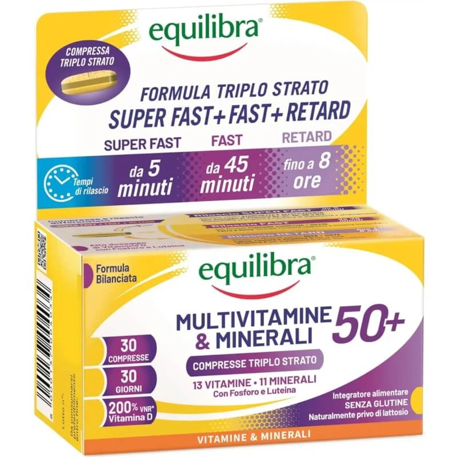 Equilibra Multivitamine & Mineralstoffe 50+ – Vitamin- und Mineralstoffpräparat, 30 Tabletten