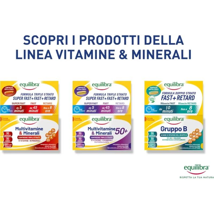 Equilibra Multivitamine & Mineralstoffe 50+ – Vitamin- und Mineralstoffpräparat, 30 Tabletten