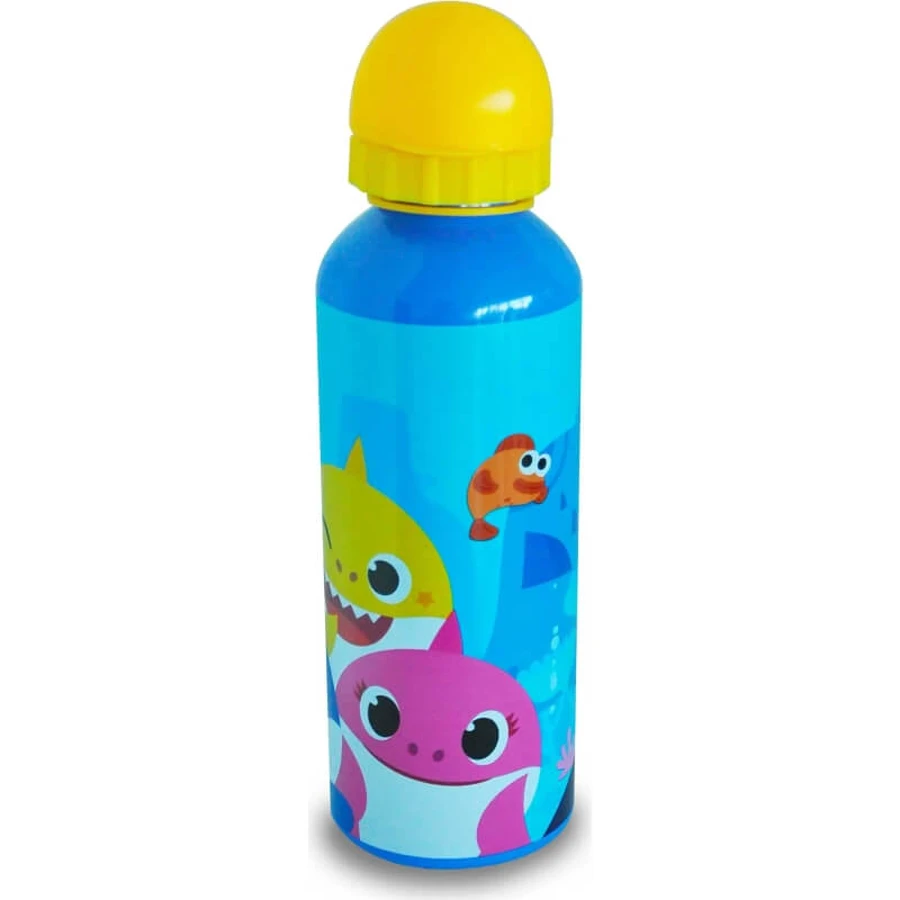 Gourde en aluminium de 4 m avec motif « Baby Shark » - Couleurs assorties
