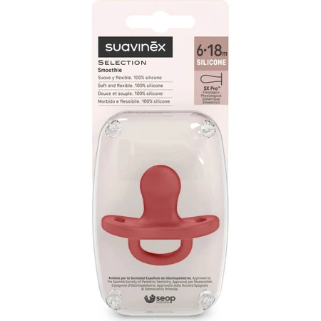 Suavinex Color Essence - Sucette en silicone pour les 6 à 18 mois - Rouge