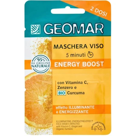 Geomar Energy Boost - Verhelderend en verkwikkend gezichtsmasker, 2 doseringen