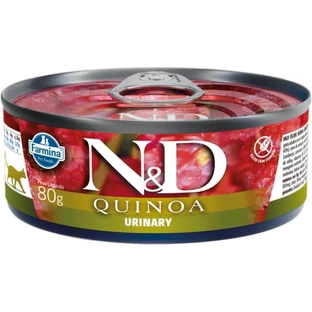 Farmina N&amp;d Quinoa Urinary Duck - Alimento completo para gatos adultos con problemas urinarios, 80 g