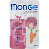 Monge Supreme Kitten Tonijn, Quinoa en Babyworteltjes - Aanvullende voeding voor kittens, 80 g