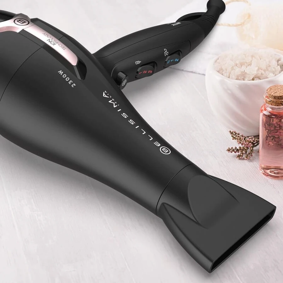 Imetec Bellissima k9 - 2300W hair dryer with anti-frizz ion technology, concentrator, and diffuser