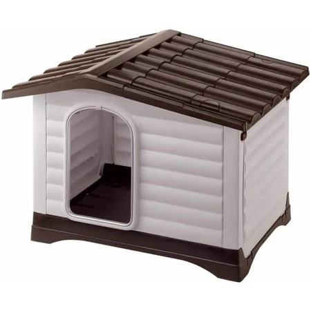 Ferplast Dogvilla - Outdoor Dog House with Opening Side Panel, 88 x 72 x h 65 cm